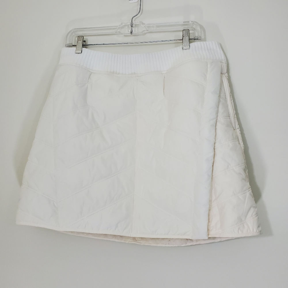 Prana  Ivory Diva Wrap Womens Quilted Sherpa Lined Skirt, Size XL